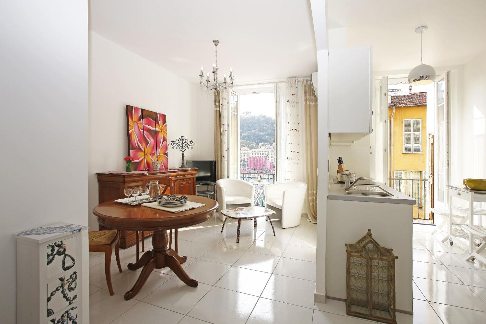 Aigue-Marine - Superbe Appartement Vue Mer 4 Personnes Au Port De Nice Luaran gambar