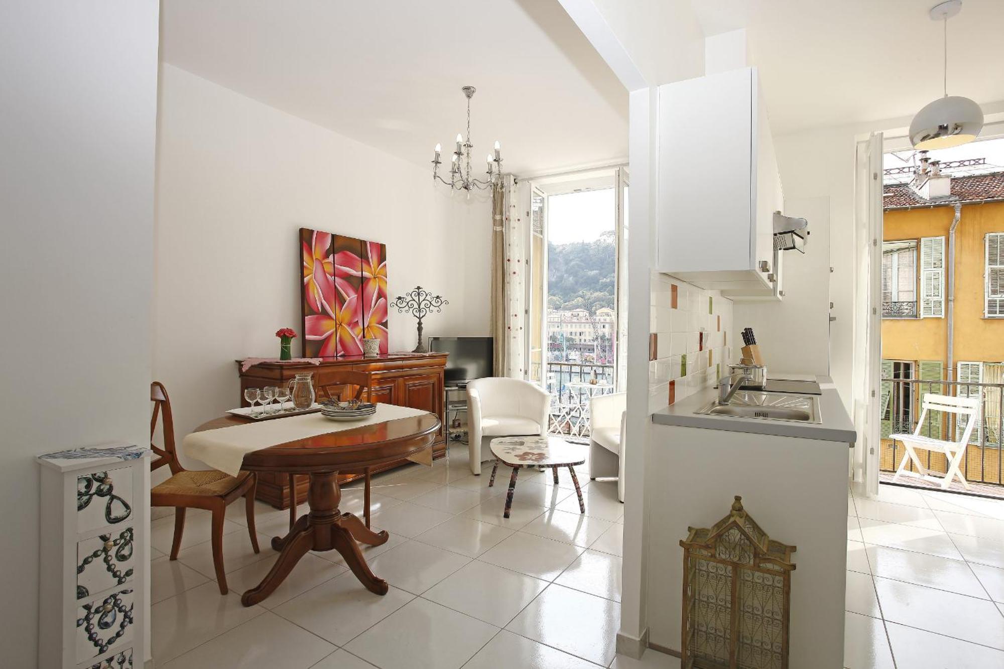 Aigue-Marine - Superbe Appartement Vue Mer 4 Personnes Au Port De Nice Luaran gambar